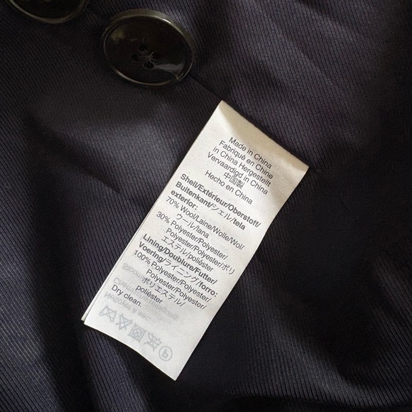 Madewell Navy and Cream Plaid light wool jacket - Picture 5 of 5